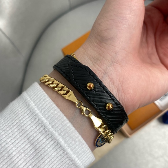 Louis vuitton LV twist epi black bracelet size 17 - Picture 6 of 7